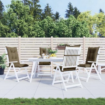 vidaXL Μαξιλάρια Καρέκλας Κήπου Πλάτη 4τεμ Taupe 120x50x7cm Ύφασμα
