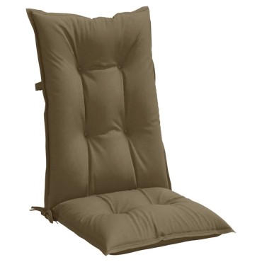 vidaXL Μαξιλάρια Καρέκλας Κήπου Πλάτη 4τεμ Taupe 120x50x7cm Ύφασμα