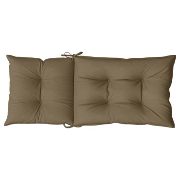 vidaXL Μαξιλάρια Καρέκλας Κήπου Πλάτη 4τεμ Taupe 120x50x7cm Ύφασμα