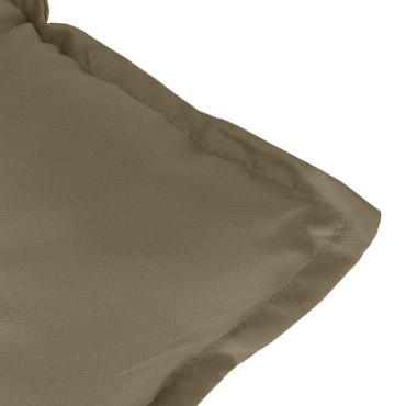 vidaXL Μαξιλάρια Καρέκλας Κήπου Πλάτη 4τεμ Taupe 120x50x7cm Ύφασμα