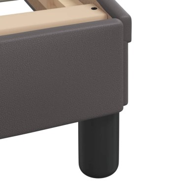 vidaXL Πλαίσιο Κρεβατιού με Κεφαλάρι Γκρι 140x200 εκ. Συνθετικό Δέρμα