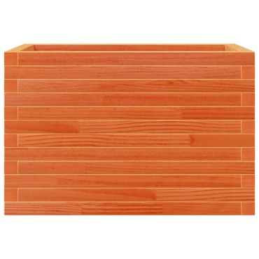vidaXL Ζαρντινιέρα Καφέ Κεριού 70x40x45,5 εκ. από Μασίφ Ξύλο Πεύκου