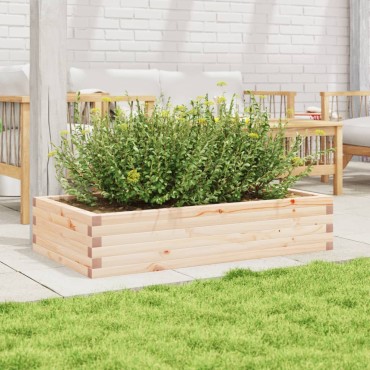 vidaXL Ζαρντινιέρα Κήπου 110x60x23 εκ από Μασίφ Ξύλο Πεύκου