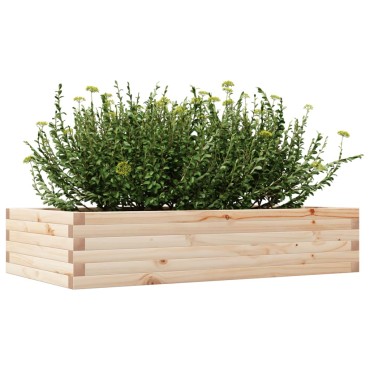 vidaXL Ζαρντινιέρα Κήπου 110x60x23 εκ από Μασίφ Ξύλο Πεύκου