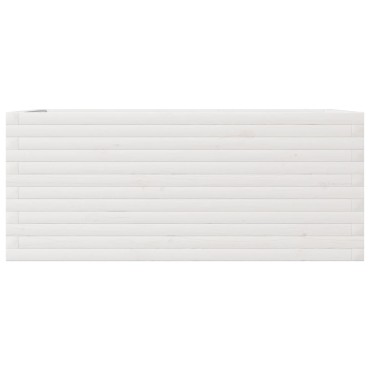 vidaXL Ζαρντινιέρα Κήπου Λευκή 110x60x45,5 εκ. από Μασίφ Ξύλο Πεύκου