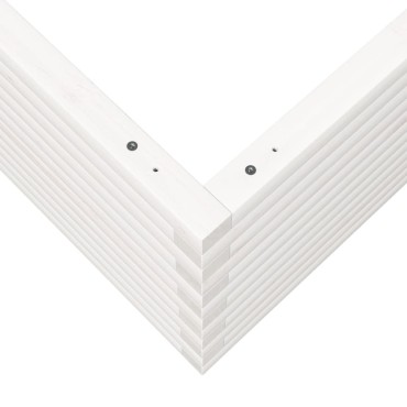 vidaXL Ζαρντινιέρα Κήπου Λευκή 80x80x45,5 εκ. από Μασίφ Ξύλο Πεύκου