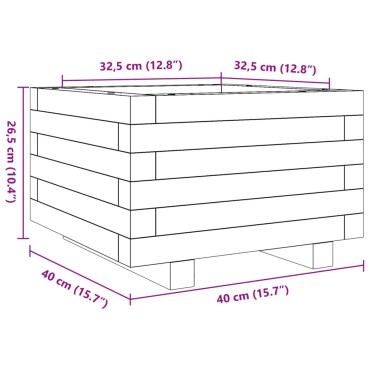 vidaXL Ζαρντινιέρα Κήπου 40x40x26,5 εκ. από Εμποτισμένο Ξύλο Πεύκου