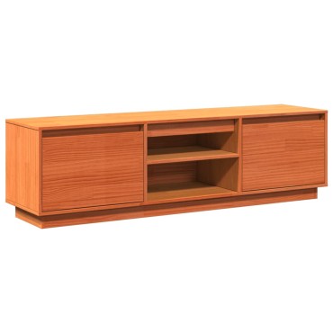 vidaXL Έπιπλο Τηλεόρασης Καφέ Μελί 140x35x40cm από Μασίφ Ξύλο Πεύκου