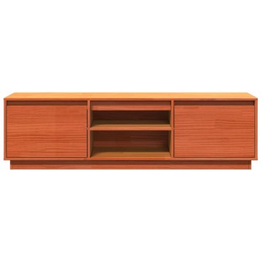 vidaXL Έπιπλο Τηλεόρασης Καφέ Μελί 140x35x40cm από Μασίφ Ξύλο Πεύκου