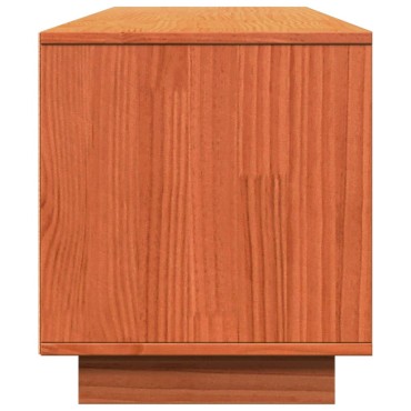 vidaXL Έπιπλο Τηλεόρασης Καφέ Μελί 140x35x40cm από Μασίφ Ξύλο Πεύκου