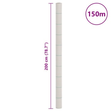 vidaXL Μεμβράνη Εδαφοκάλυψης Λευκή 2x150 μ. από Πολυπροπυλένιο