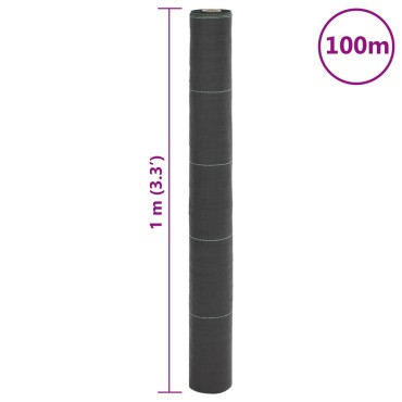 vidaXL Μεμβράνη Εδαφοκάλυψης Μαύρη 1x100 μ. από Πολυπροπυλένιο