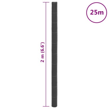 vidaXL Μεμβράνη Εδαφοκάλυψης Μαύρη 2x25 μ. από Πολυπροπυλένιο