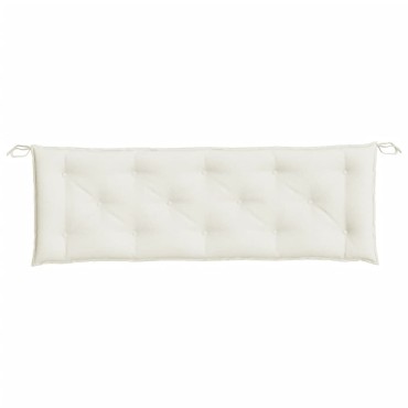 vidaXL Μαξιλάρι Πάγκου Κήπου Κρεμ 150x50x7cm Ύφασμα