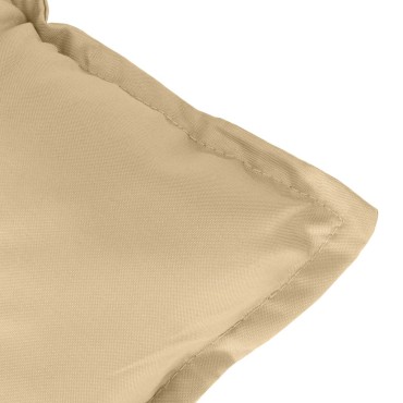 vidaXL Μαξιλάρια Καρέκλας με Πλάτη 4 τεμ. Μπεζ 120x50x7cm Ύφασμα