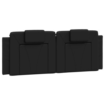 vidaXL Πλαίσιο Κρεβατιού με Κεφαλάρι Μαύρο 140x200 εκ. Συνθετικό Δέρμα