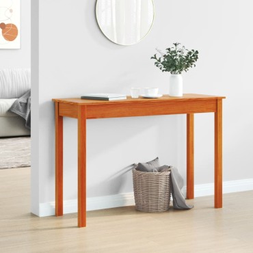 vidaXL Τραπέζι κονσόλα Καφέ Κεριού 110x40x75cm Μασίφ Ξύλο Πεύκου 1 τεμ.