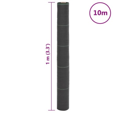 vidaXL Μεμβράνη Εδαφοκάλυψης Μαύρη 1x10 μ. από Πολυπροπυλένιο