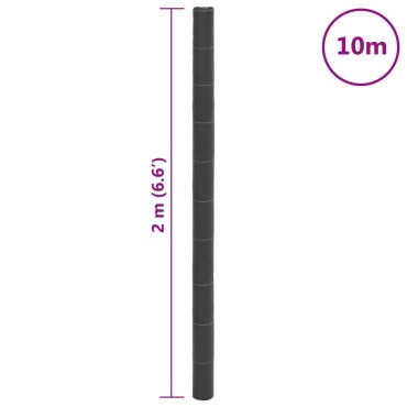 vidaXL Μεμβράνη Εδαφοκάλυψης Μαύρη 2x10 μ. από Πολυπροπυλένιο