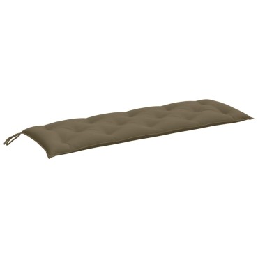 vidaXL Μαξιλάρια Πάγκου Κήπου 2 Τεμ. Taupe Μελανζέ 150x50x7cm Ύφ.