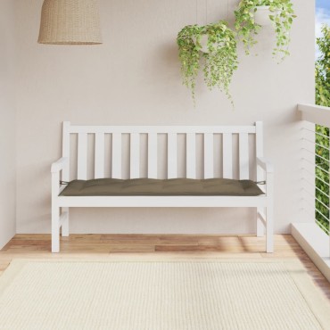 vidaXL Μαξιλάρια Πάγκου Κήπου 2 Τεμ. Taupe Μελανζέ 150x50x7cm Ύφ.