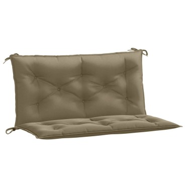 vidaXL Μαξιλάρια Πάγκου Κήπου 2 τεμ. Taupe Μελανζέ 100x50x7cm Ύφ.