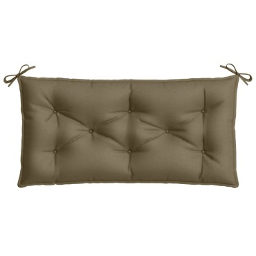 vidaXL Μαξιλάρια Πάγκου Κήπου 2 τεμ. Taupe Μελανζέ 100x50x7cm Ύφ.