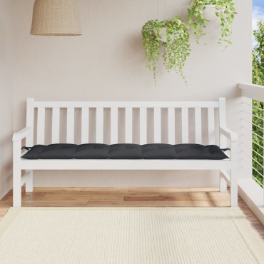 vidaXL Μαξιλάρι Πάγκου Κήπου Ανθρακί Μελανζέ 180x50x7cm Ύφασμα