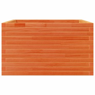 vidaXL Ζαρντινιέρα Καφέ Κεριού 80x80x45,5 εκ. από Μασίφ Ξύλο Πεύκου