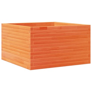 vidaXL Ζαρντινιέρα Καφέ Κεριού 80x80x45,5 εκ. από Μασίφ Ξύλο Πεύκου
