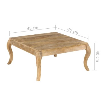 vidaXL Τραπεζάκι Βοηθητικό 45x45x40cm από Μασίφ Ξύλο Μάνγκο 1 τεμ.