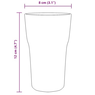 vidaXL Ποτήρια Μπίρας 6 Τεμ. 295 ml