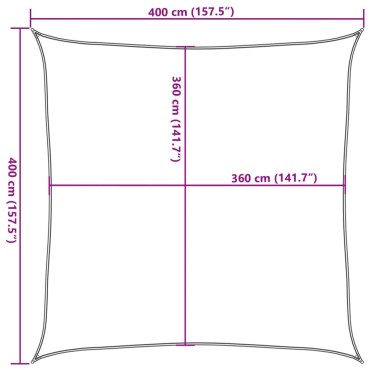 vidaXL Πανί Σκίασης Τετράγωνο Μπλε 4 x 4 μ. 160 γρ./μ² από HDPE