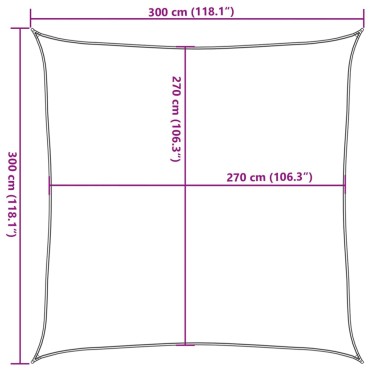 vidaXL Πανί Σκίασης Τετράγωνο Μπλε 3 x 3 μ. 160 γρ./μ² από HDPE