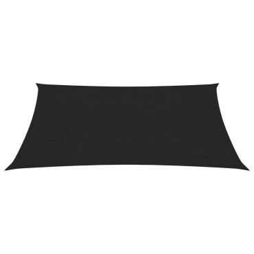 vidaXL Πανί Σκίασης Μαύρο 2 x 3,5 μ. από HDPE 160 γρ./μ²