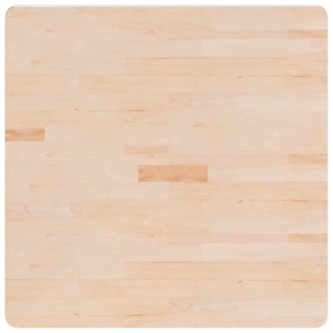 vidaXL Επιφάνεια Τραπεζιού Τετράγωνη 80x80x1,5cm Μασίφ Ξύλο Δρυς 1 τεμ.
