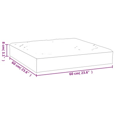 vidaXL Μαξιλάρι Παλέτας Πράσινο 60x60x9,5cm Ύφασμα Oxford