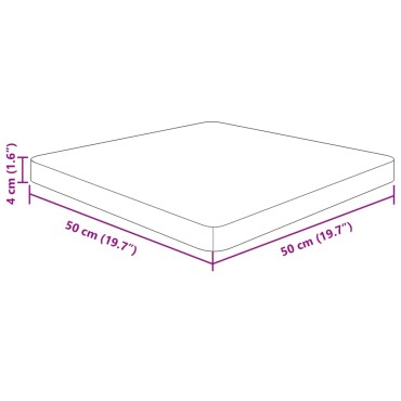 vidaXL Επιφάνεια Τραπεζιού Τετράγωνη Σκ. Καφέ 50x50x4cm Ξύλο Δρυς 1 τεμ.