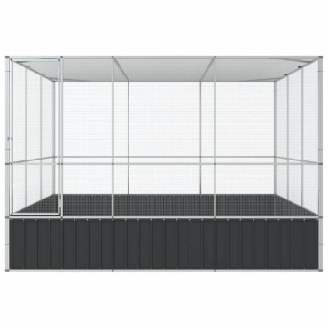 vidaXL Κλουβί Ασημένιο 311x307x212 εκ. Ατσάλινο