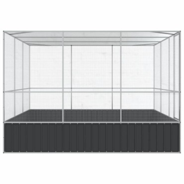 vidaXL Κλουβί Ασημένιο 311x307x212 εκ. Ατσάλινο