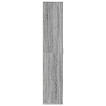 vidaXL Ντουλάπα Γκρι Sonoma 60x35x180cm από Επεξ. Ξύλο 1 τεμ.