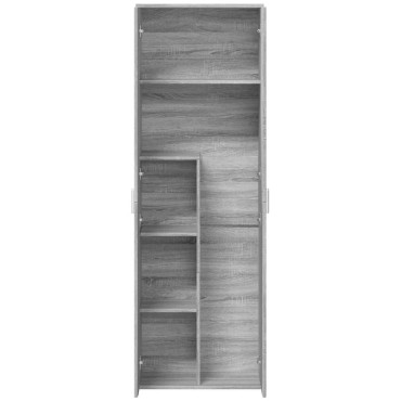 vidaXL Ντουλάπα Γκρι Sonoma 60x35x180cm από Επεξ. Ξύλο 1 τεμ.