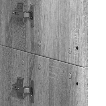 vidaXL Ντουλάπα Γκρι Sonoma 60x35x180cm από Επεξ. Ξύλο 1 τεμ.