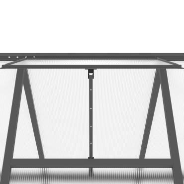vidaXL Θερμοκήπιο με Πλαίσιο Βάσης Ανθρακί 334x169x195 εκ. Αλουμίνιο