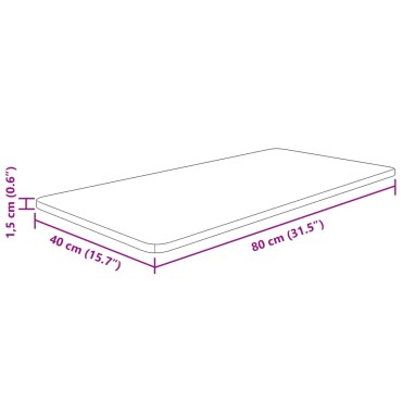 vidaXL Πάγκος Μπάνιου Σκ. Καφέ 80x40x1,5 εκ. Επεξ. Μασίφ Ξύλο