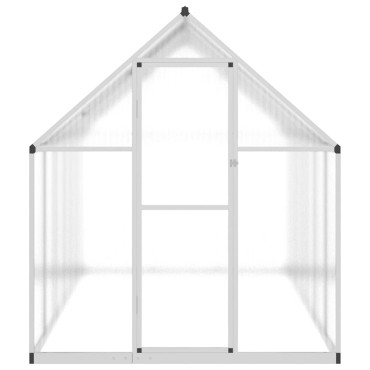 vidaXL Θερμοκήπιο με Πλαίσιο Βάσης Ασημί 334x169x195 εκ. Αλουμινίου