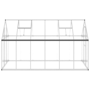 vidaXL Θερμοκήπιο με Πλαίσιο Βάσης Ασημί 334x169x195 εκ. Αλουμινίου