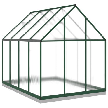 vidaXL Θερμοκήπιο με Πλαίσιο Βάσης Πράσινο 224x169x202 εκ. Αλουμινίου
