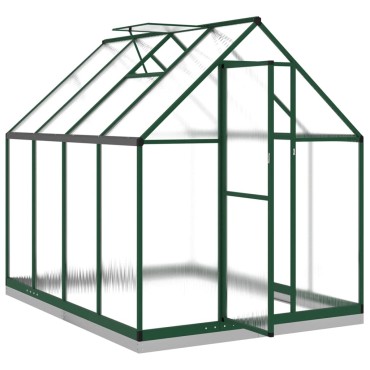 vidaXL Θερμοκήπιο με Πλαίσιο Βάσης Πράσινο 224x169x202 εκ. Αλουμινίου