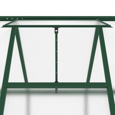 vidaXL Θερμοκήπιο με Πλαίσιο Βάσης Πράσινο 224x169x202 εκ. Αλουμινίου